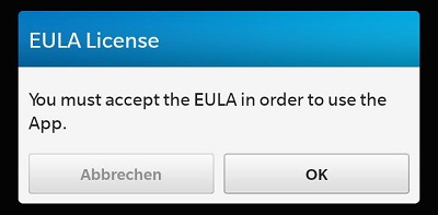 EULA License Dialog Box