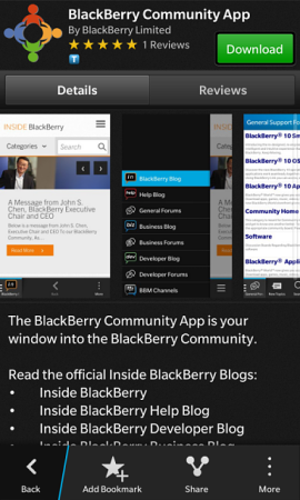 BlackBerry Community App