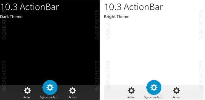 action bar iphone