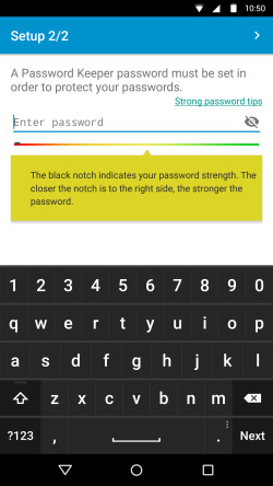 BlackBerry Password Keeper master password